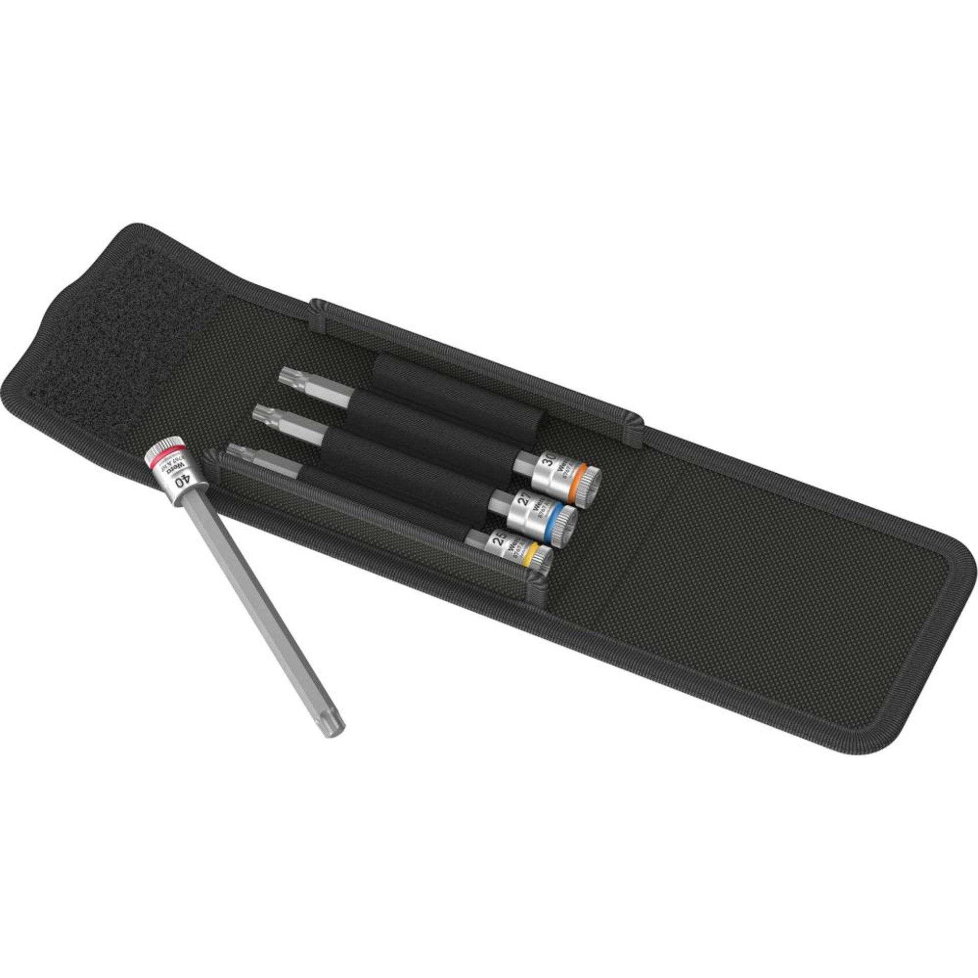 Schraubendrehereinsatz- Satz mit Haltefunktion 1/4" T25-T40x100mm 4-teilig Wera