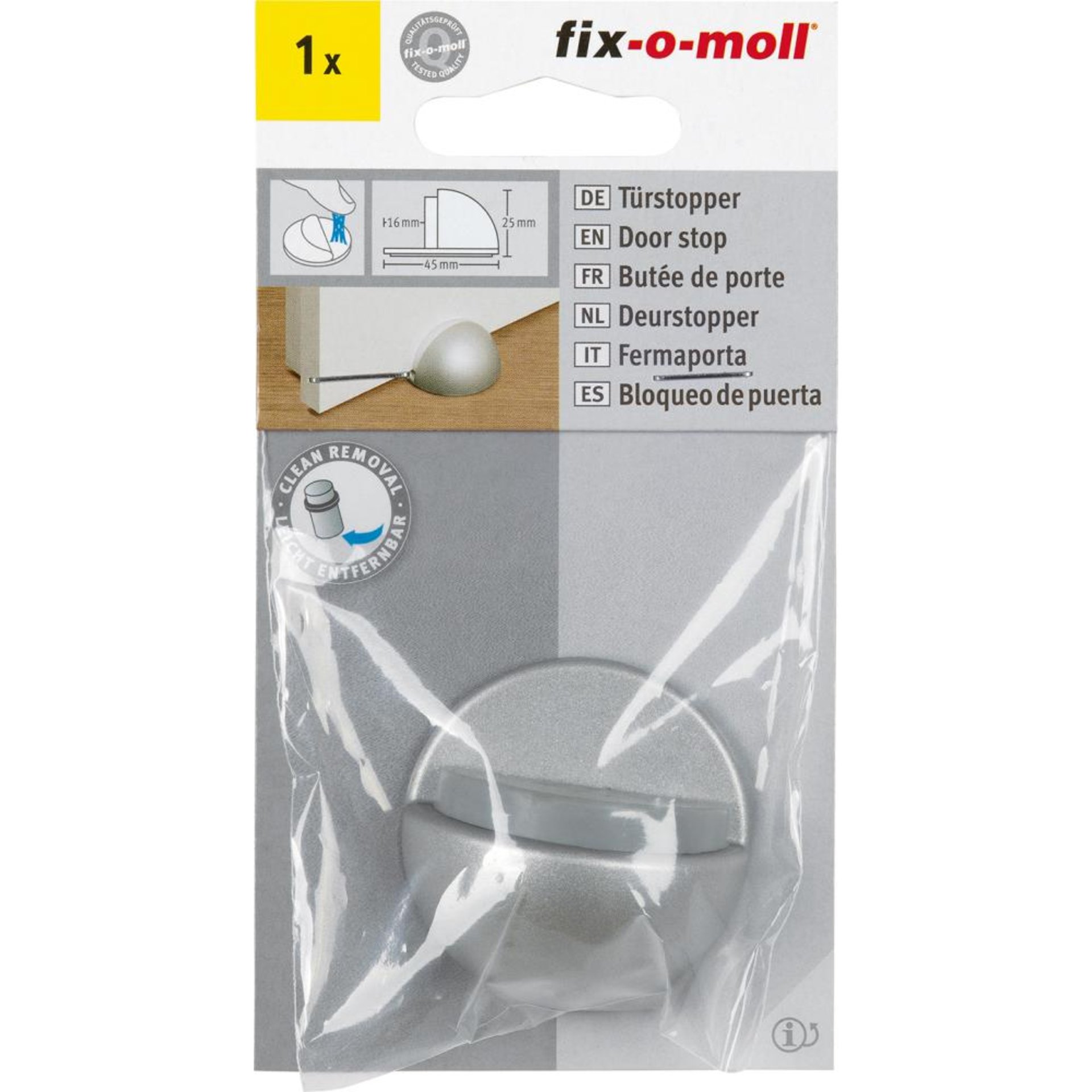 Türstopper Metall Ø45xH 25,selbstkl,sat Inhalt: 1