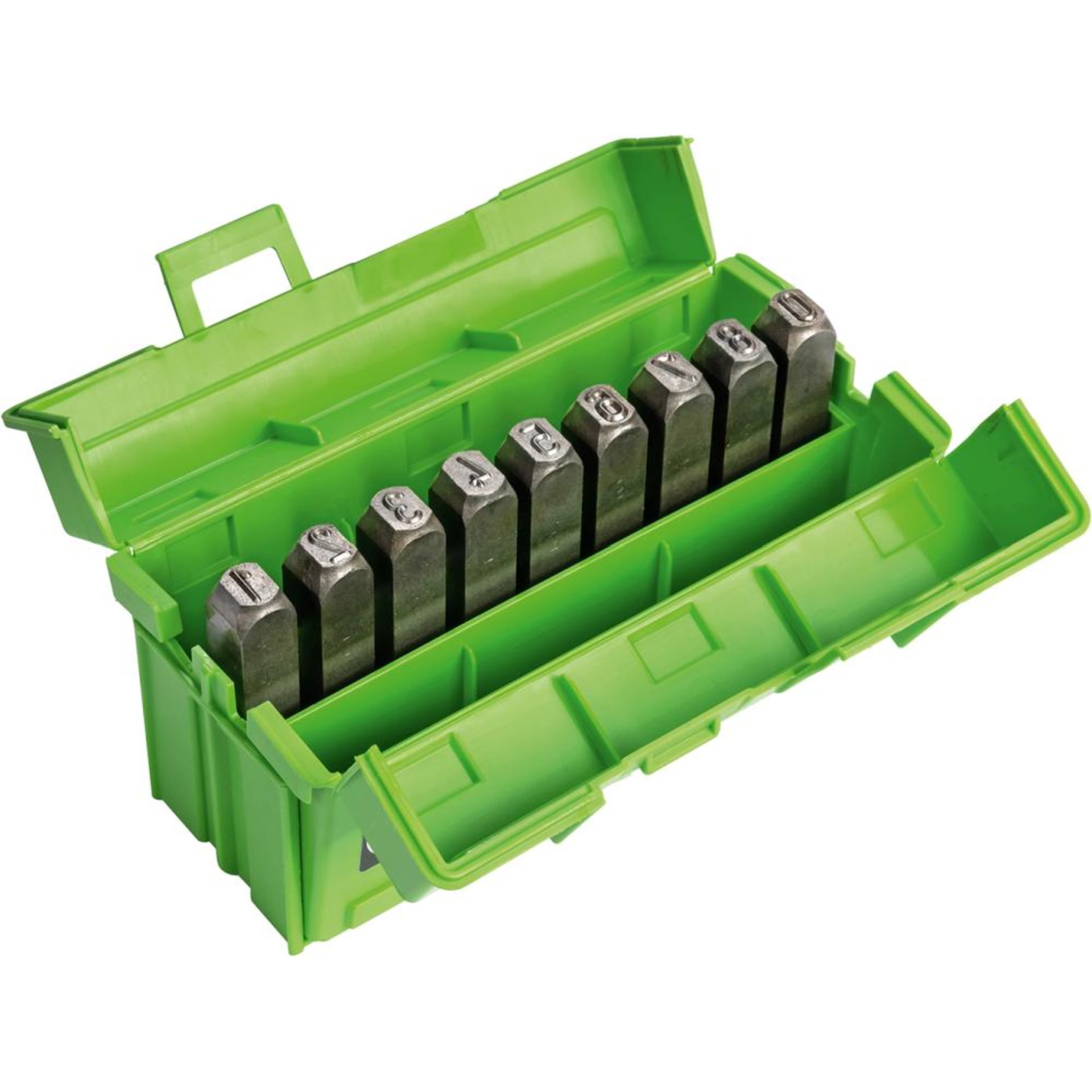 Schlagzahlen-Satz vernickelt Schrifthöhe 10mm KUKKO