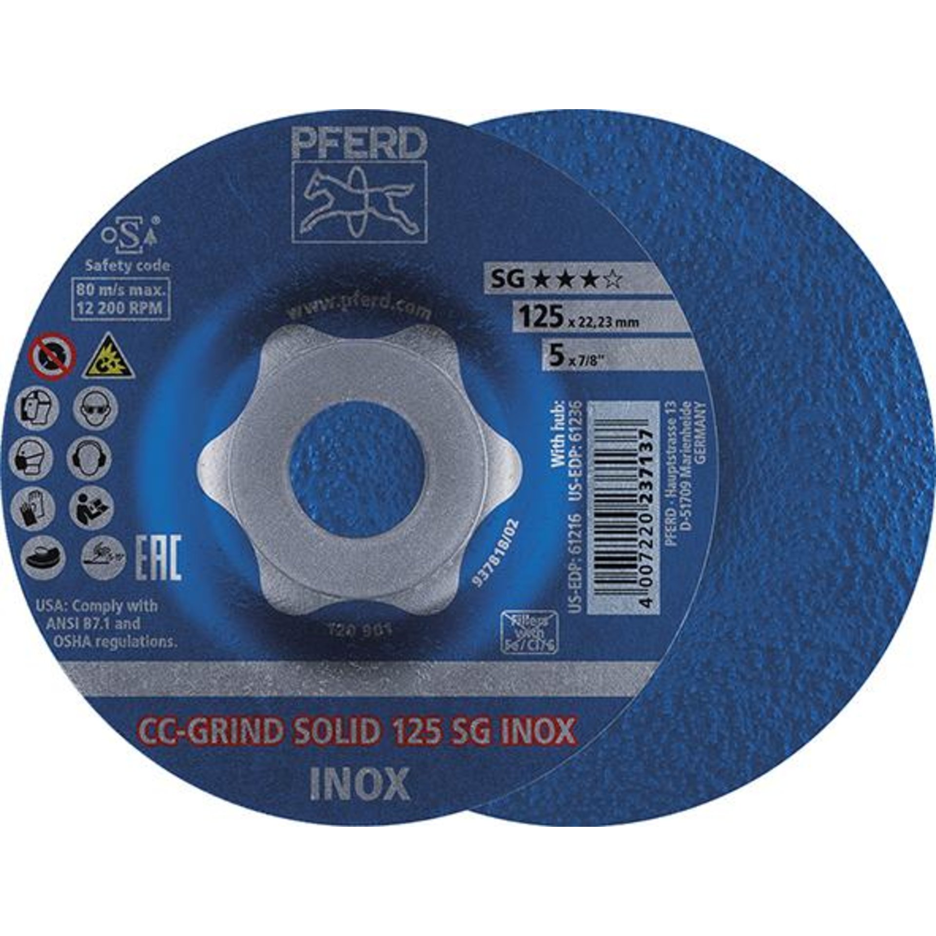 Schleifscheibe CC-Grind Solid INOX 125mm PFERD