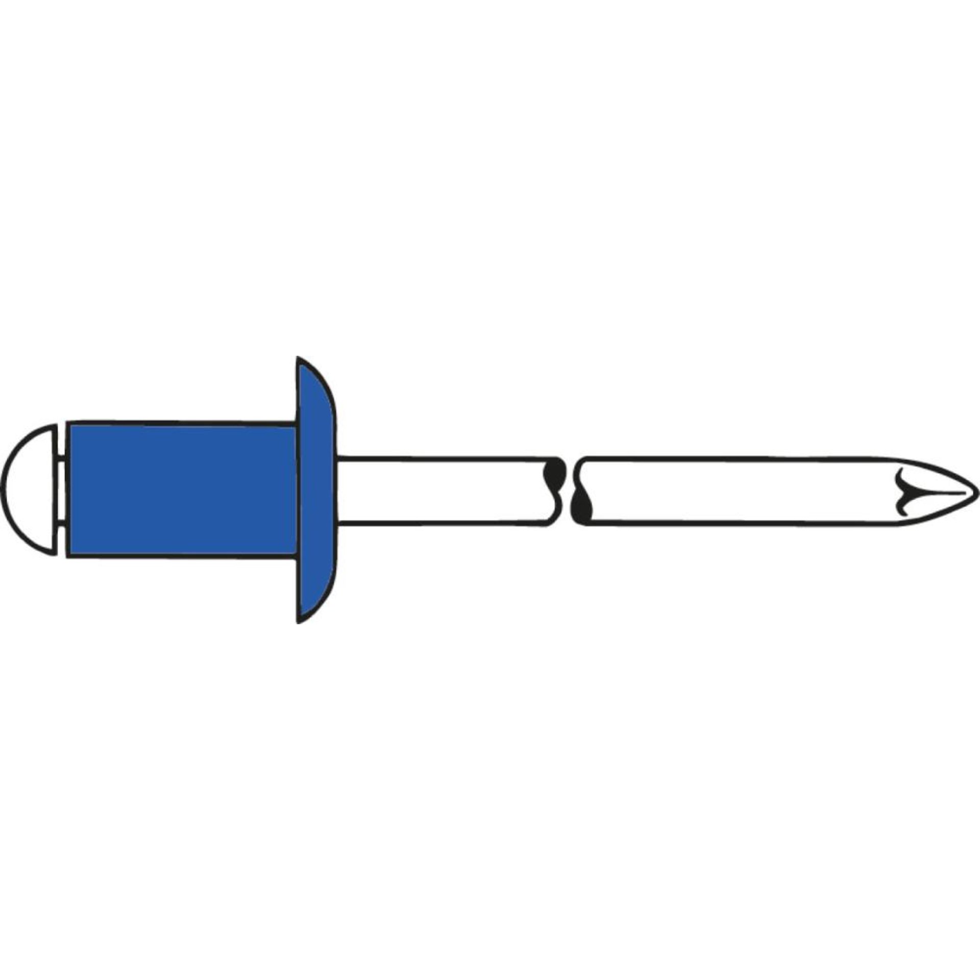 Blindniet, Stahl/Stahl, Standard, Flachrundkopf