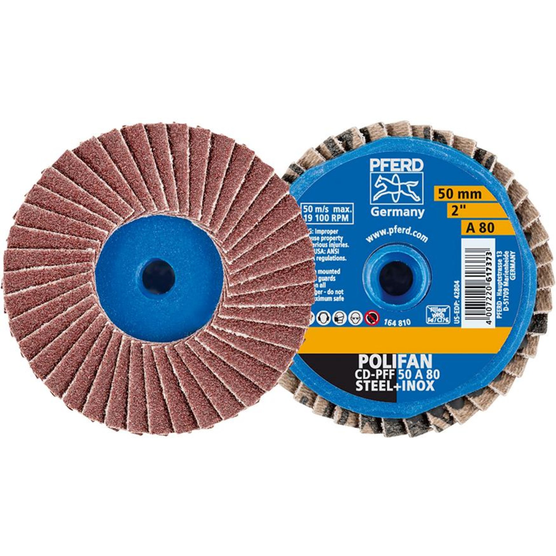 COMBIDISC Mini-Polifan Korund 50mm K80 Pferd