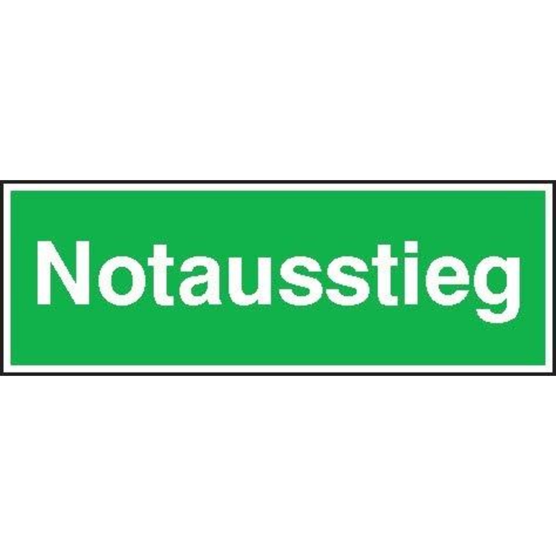 Rettungsschild, Notausstieg