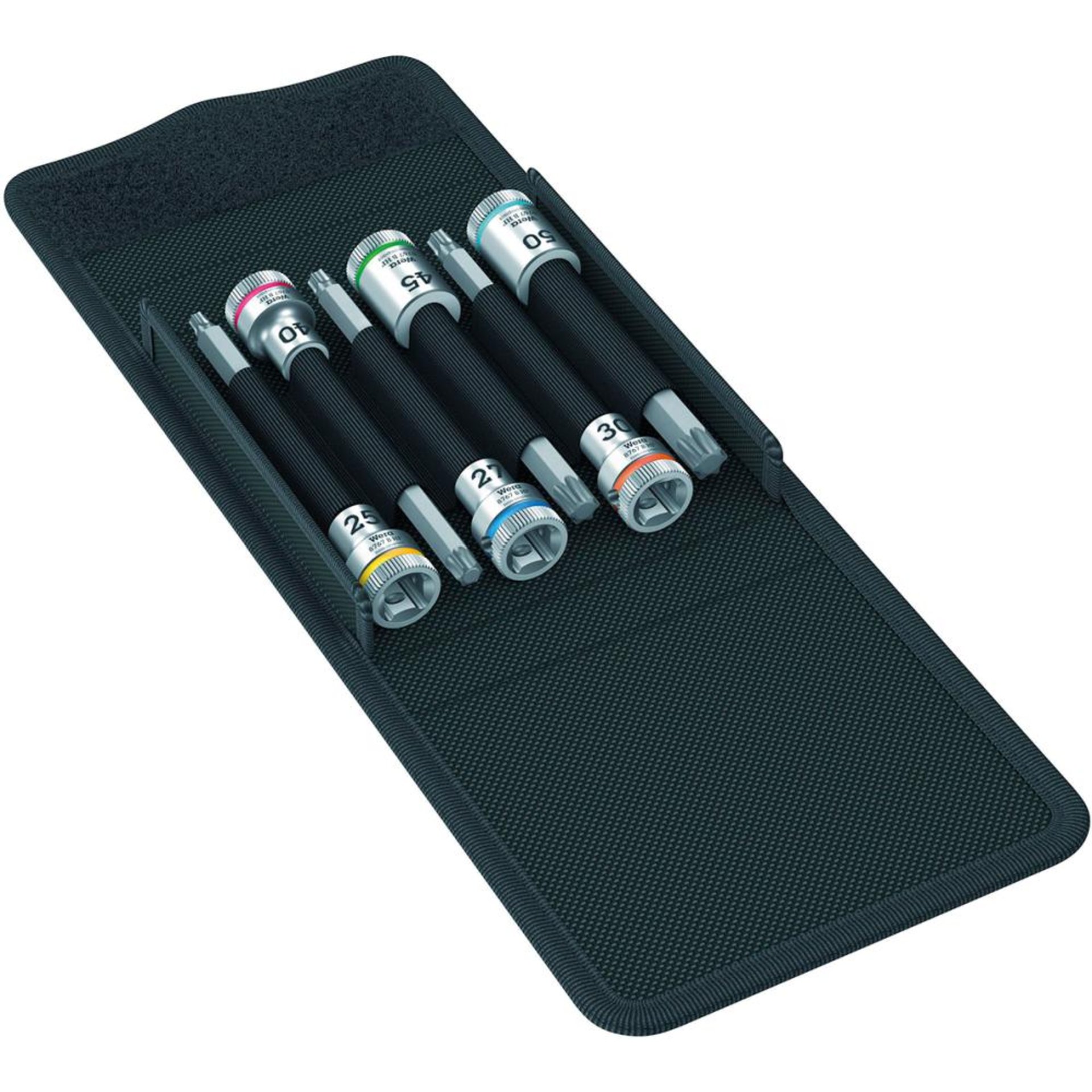 Schraubendrehereinsatz Satz mit Haltefunktion 3/8" T25-50 lang 6-teilig Wera