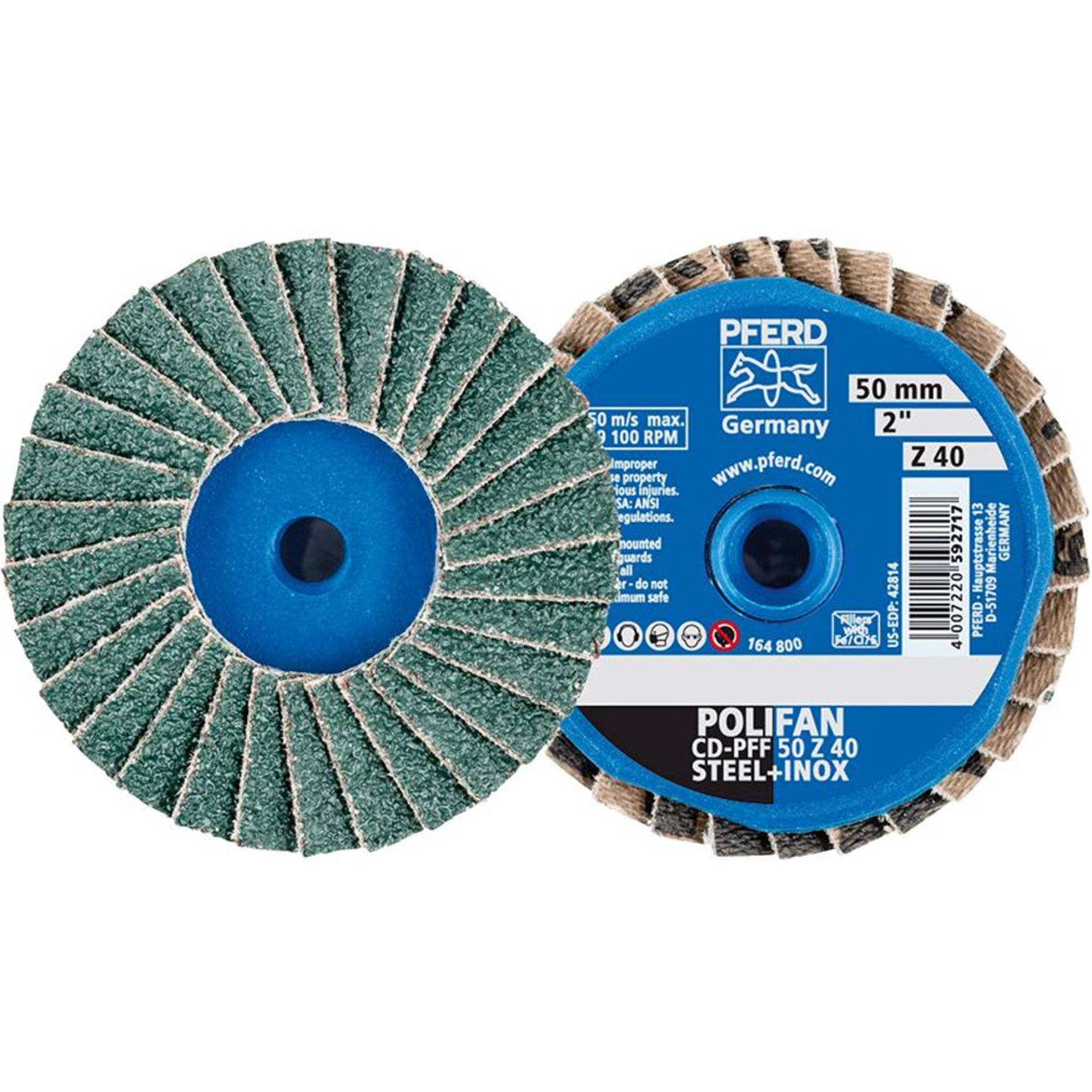 COMBIDISC Mini-Polifan Zirkonkorund 50mm K40 Pferd