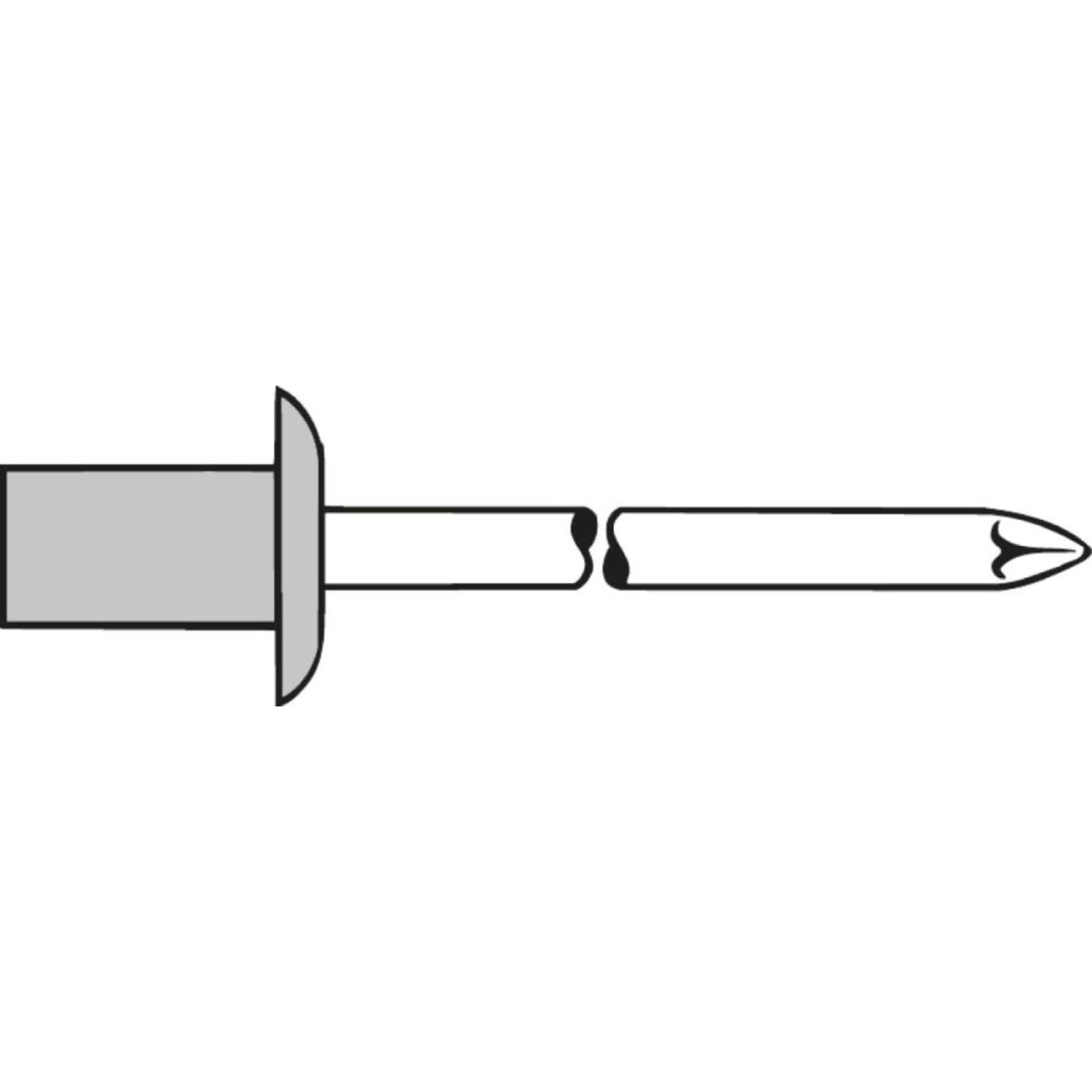 CAP®-Blindniet, Alu/Stahl, Standard, Flachrundkopf