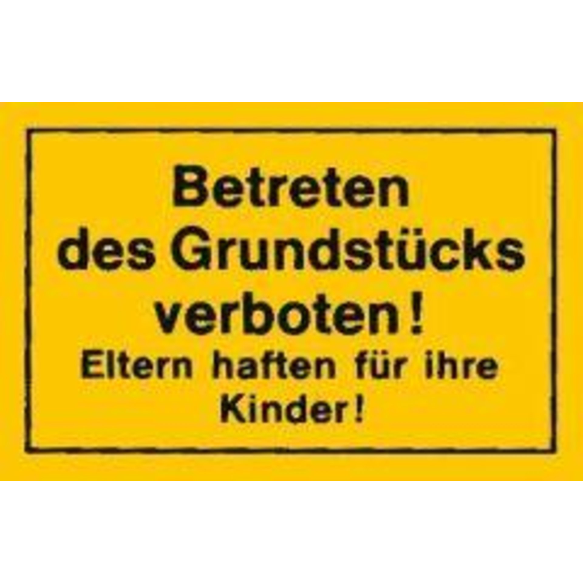 Verbotsschild 250x150mm Betreten des Grundstücks