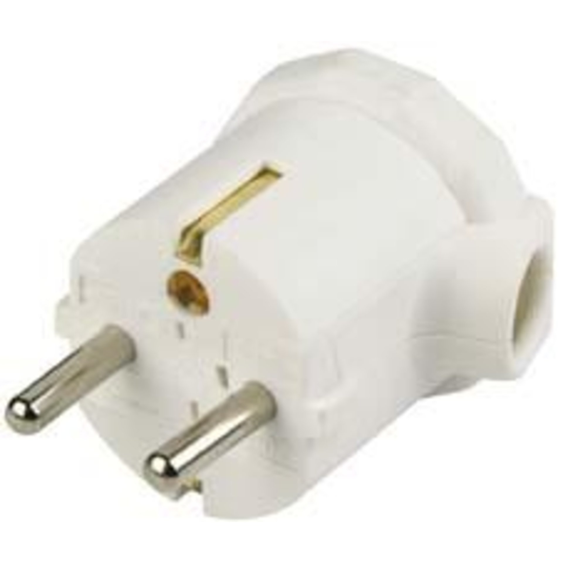 Stecker seitl. Einf. weiss REV
