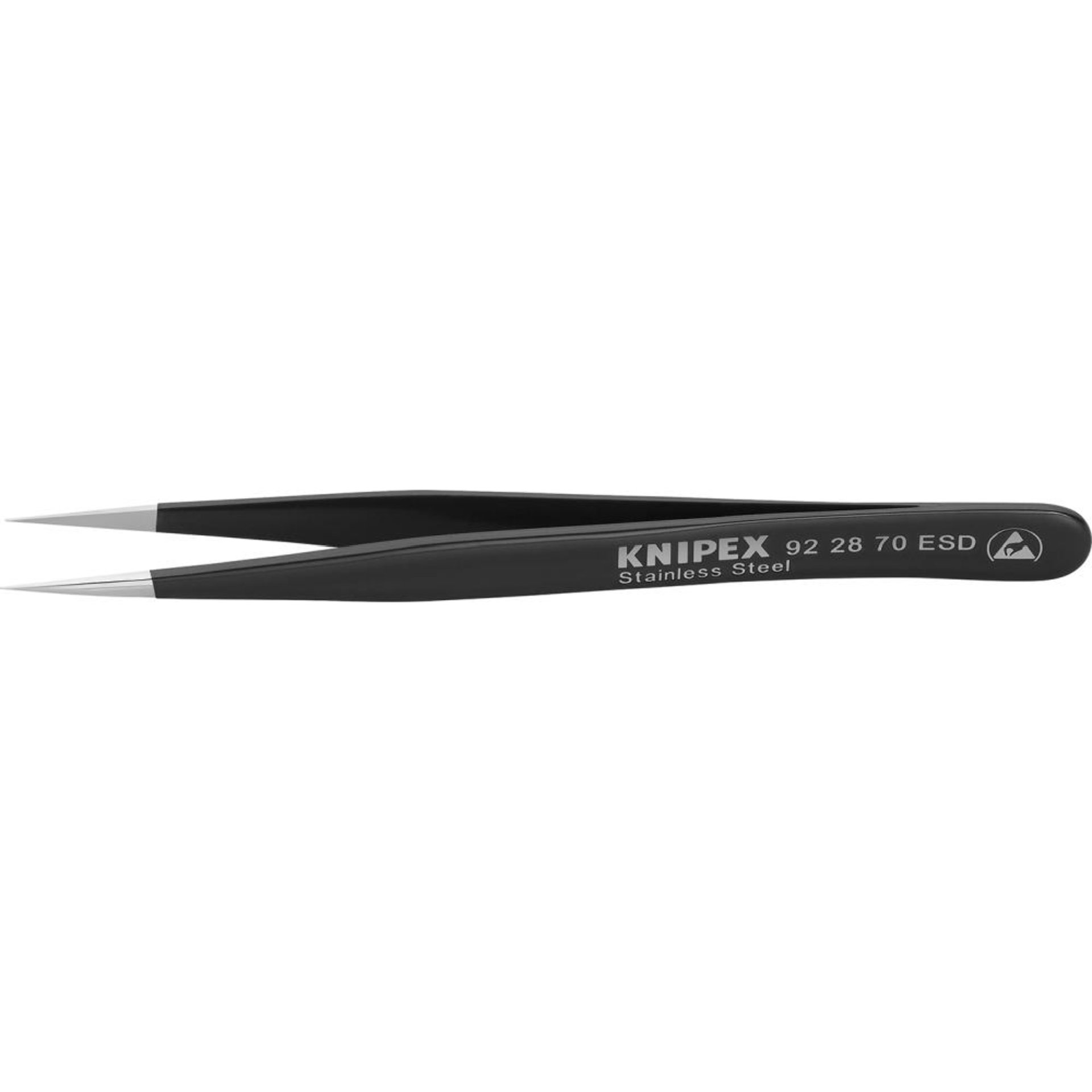 Pinzette ESD 110mm schwarz KNIPEX