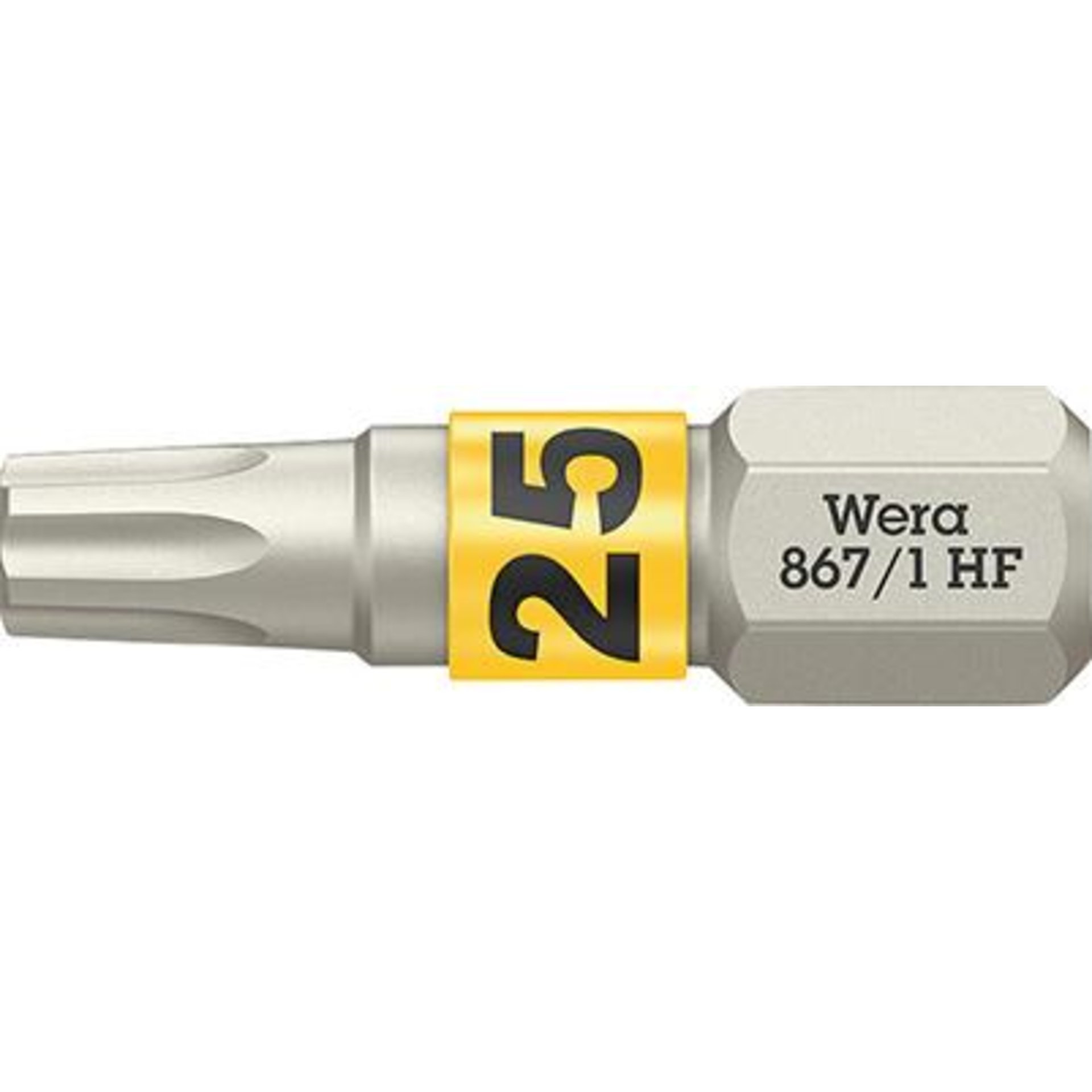Bit zähhart 1/4" DIN 3126 C6,3 T25x25mm Haltefunktion Wera