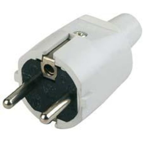 Stecker, PVC, grau