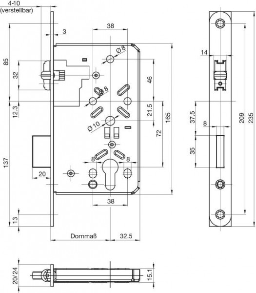 PendeltSchl.m.Rieg.PZ,D55B-0055,DL-DR,24x235ktg,ER