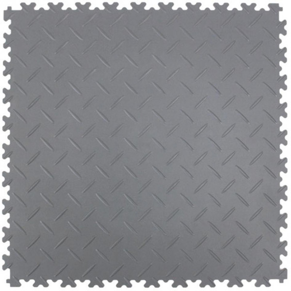 Bodenfliese PVC, dunkelgrau, diamantprofil, 4mm, 505x505mm