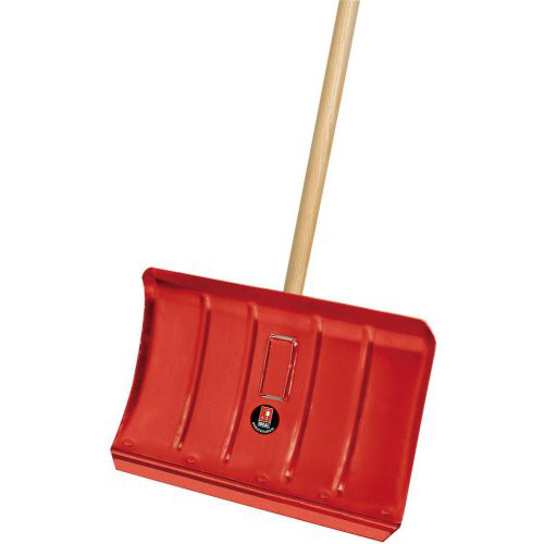 Schneeräumer Stahlblech mit Stiel 45 cm breit
