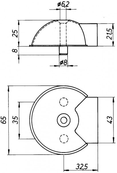 Anschlagpuffer 3847Mg Edelstahl