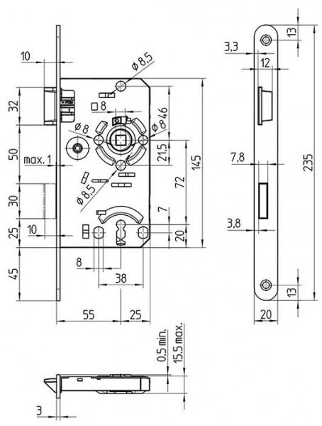 E.Schl.Innent. 55/72/BB/ DR/18 rd.NiSi/N/KK/FS