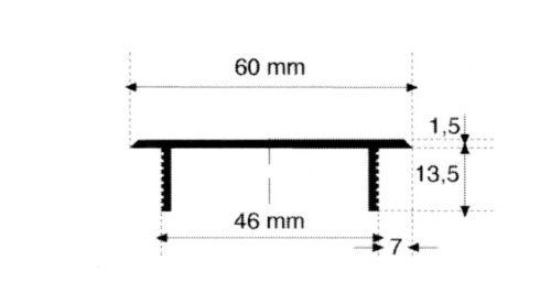 Stegblech 60x300 mm, F1 Schlitzlochung 30x5 mm