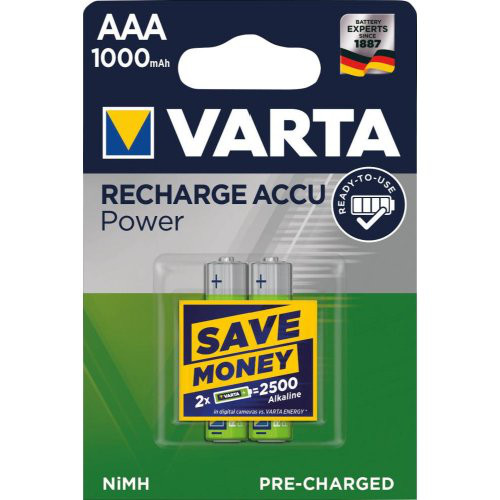 Batterie RECHARGEABLE Akku AAA 1000mAh VARTA