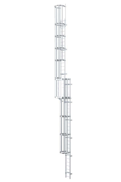 Steigleiter Stahl verzinkt 19,10 m
