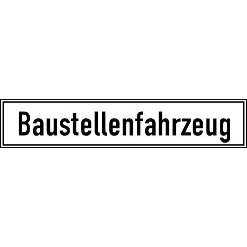 Magnetfolie Baustellenkfz. 500x100mm