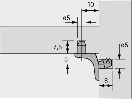 Bodenträger Sekura 1 vernickelt