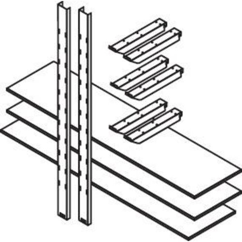 Lagerregal f. MC, 2000 mm3 Holzböden 2000 x 500 mm