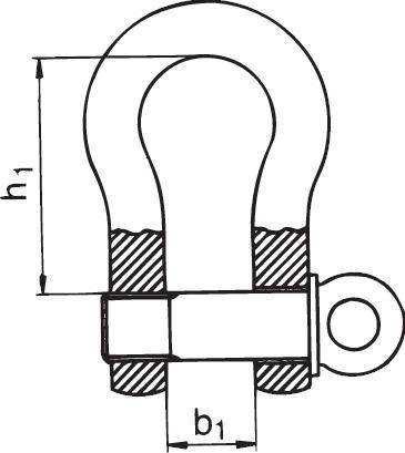 Hochfeste Schäkel geschw.verg.Stahl 6,0mm-1/4"