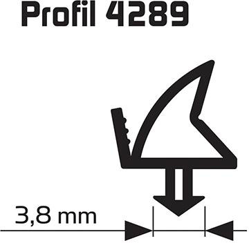 Renov.-Dichtung sw Profil25m, 4289 f. KF-Fenster u.Türen Silikon