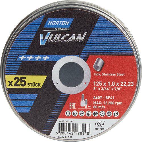 Trennscheibe Dose 25x Vulcan Inox 125x1,0mm