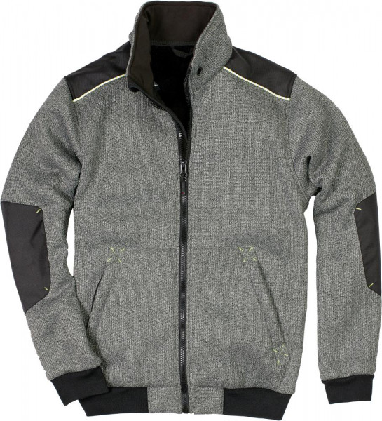 Strick-Blouson Piering Gr. XL, grau-meliert