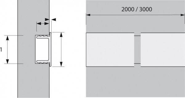 LED ChannelLine F opal L 2000 mm, Profil