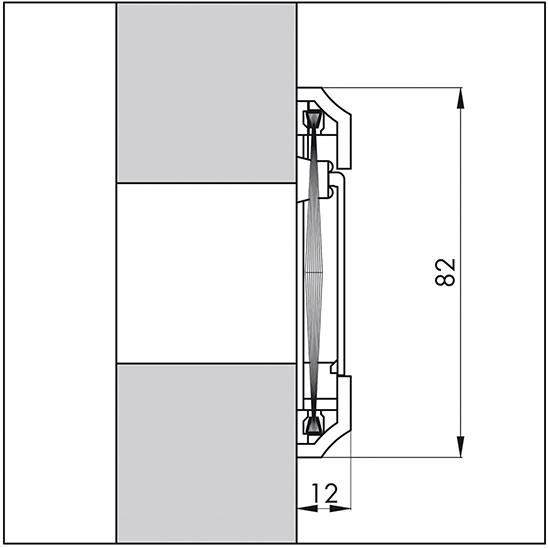 PVC Briefkasteneinwurf 34,5 x 8,23 cm, braun mit Klappe und Bürste