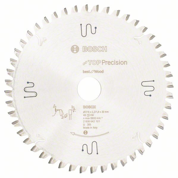 Kreissägeblatt Top Precision Best for Wood, 216 x 30 x 2,3 mm, 48