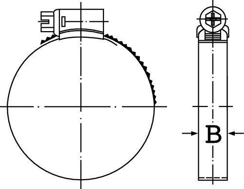 Schlauchschelle DIN3017 W1, 9mm 08-12mm IDEAL-Schlemper