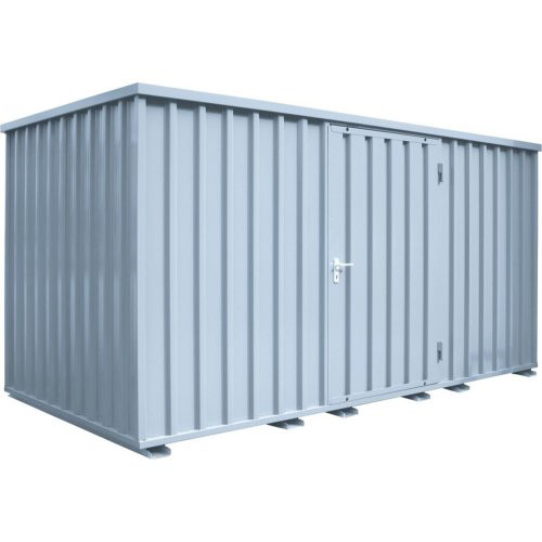 Materialcontainer 4x2m, 1-flügelige Tür 4m Seite
