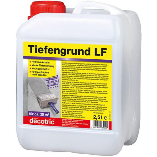 Tiefengrund 2,5 l, LF Hydrosol-Acrylat decotric