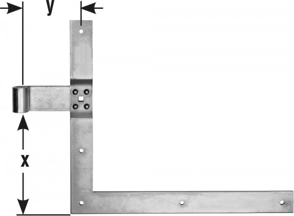 Paar Winkelbänder D16 400x800 mm hell verz.