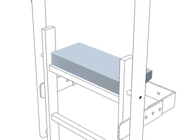 Austiegstritt 200 mm tief Stahl verzinkt