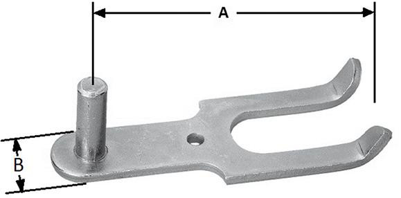 Einmauer-Haken 1/2Stein D16mm hell verz.