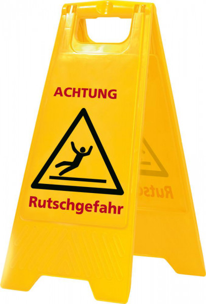 Warnschild Rutschgefahr signalgelb