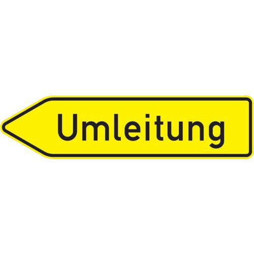 VKZ.454-10, 1250x350mm Umleitung linksweisend