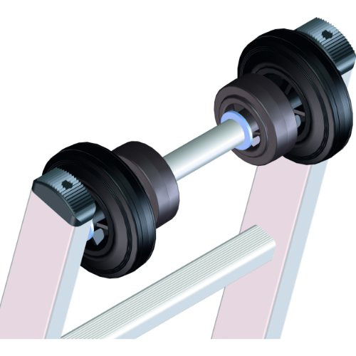 Federlenk- und Federbockrollen, ø 80 mm (1 Satz = 2 x 2 Stück)