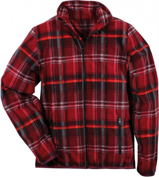 Fleece-Hemdjacke Gr. 2XL rot-kariert