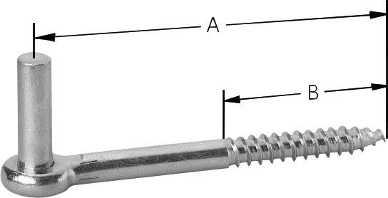 Einschraub-Haken D13 x140mm hell verz.