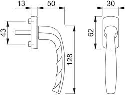 Fenstergriff F1 0810/U10