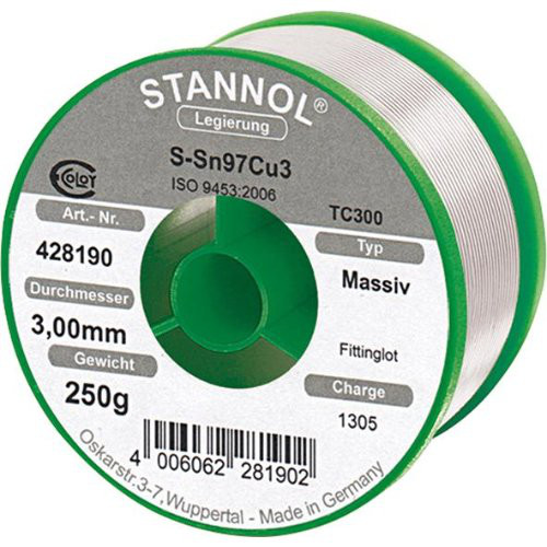 Fittingslot 428190 250g Ø3mm Stannol