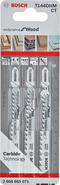 Stichsägeblatt T 144 DHM Pack a 3 Stück Bosch