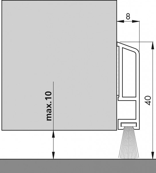 PDS-B-ZK-Bodendichtung Nr.0703291 braun 100cm