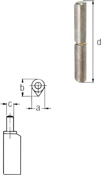 Anschweißrollen U 60x12x6 mm