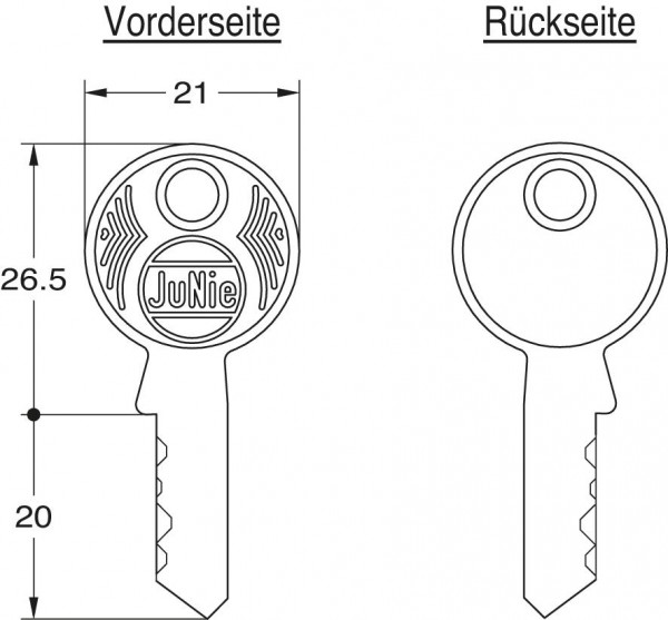 499 Möbelschlüssel 20mm Schaft, o. Einschnitt